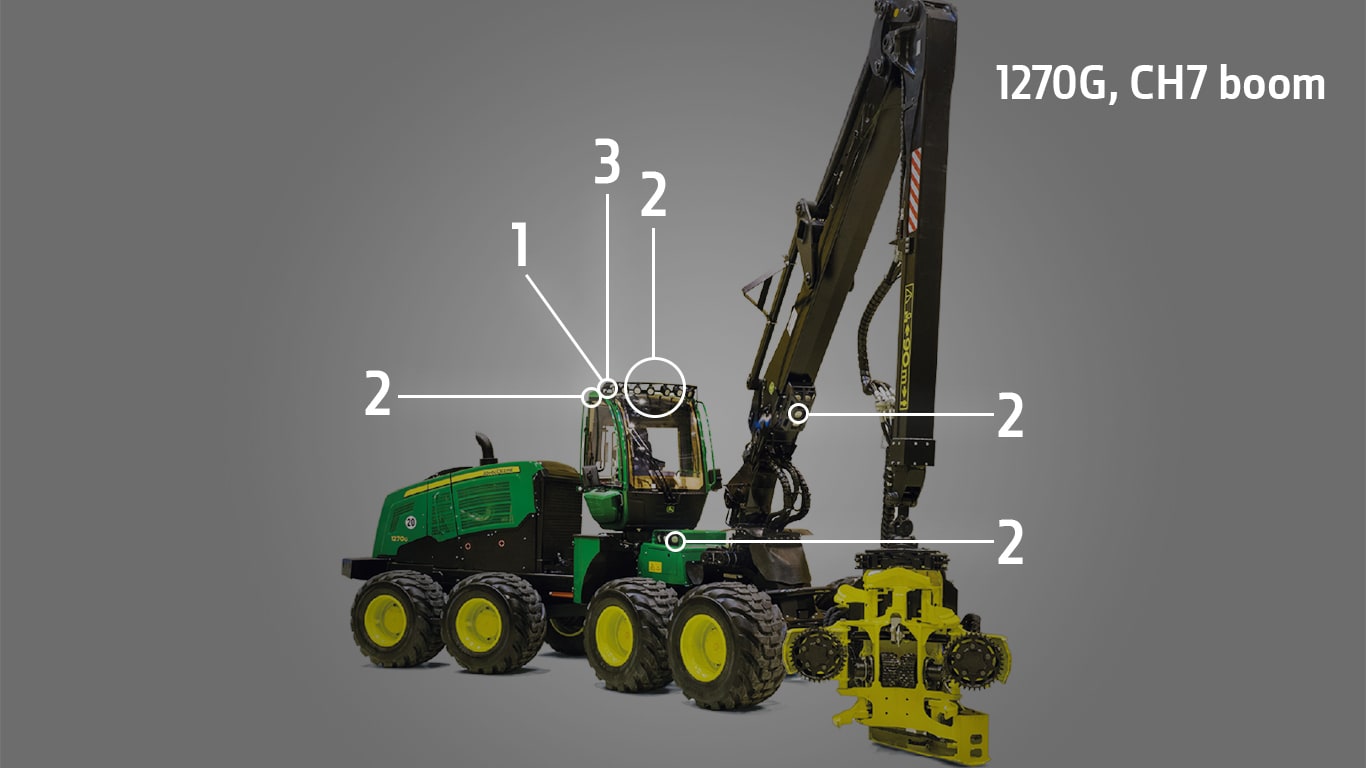 „John Deere“ 1270G + CH7