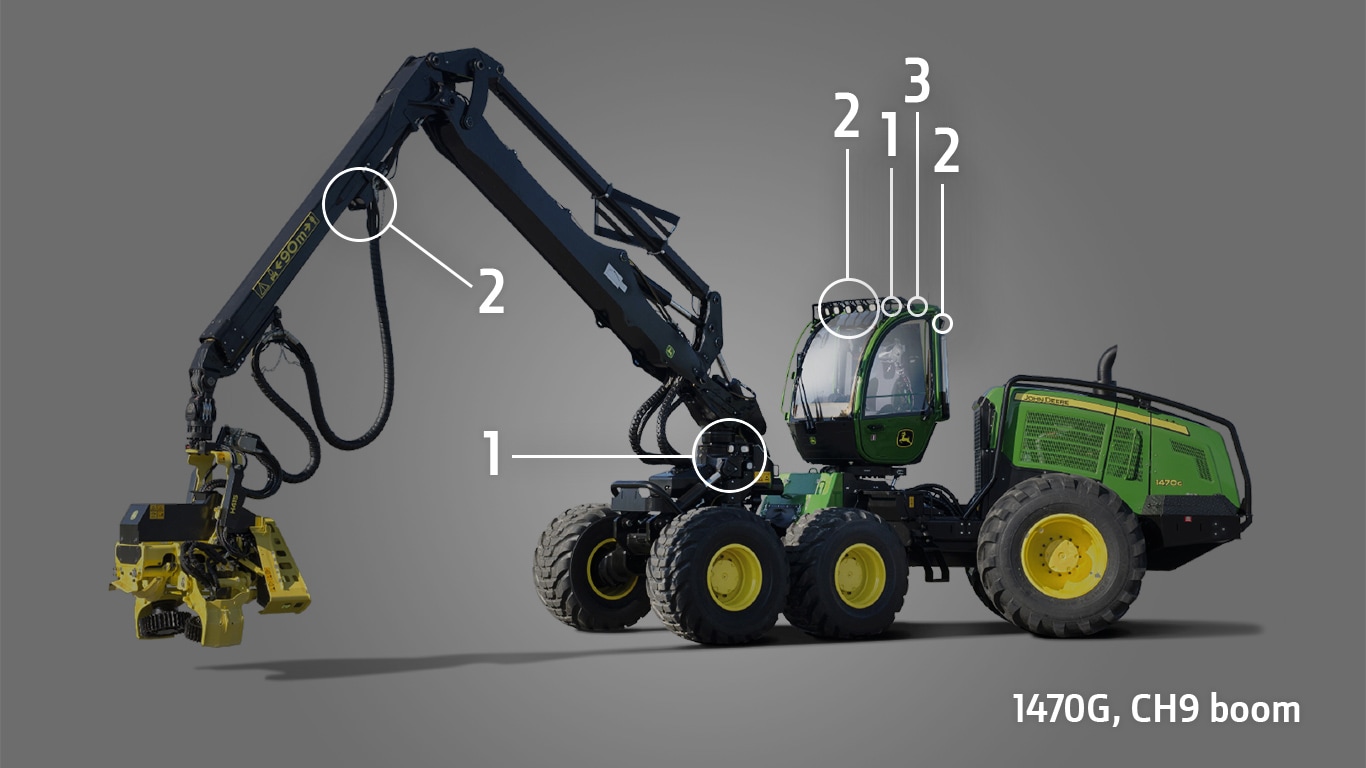 „John Deere“ 1470G + CH9