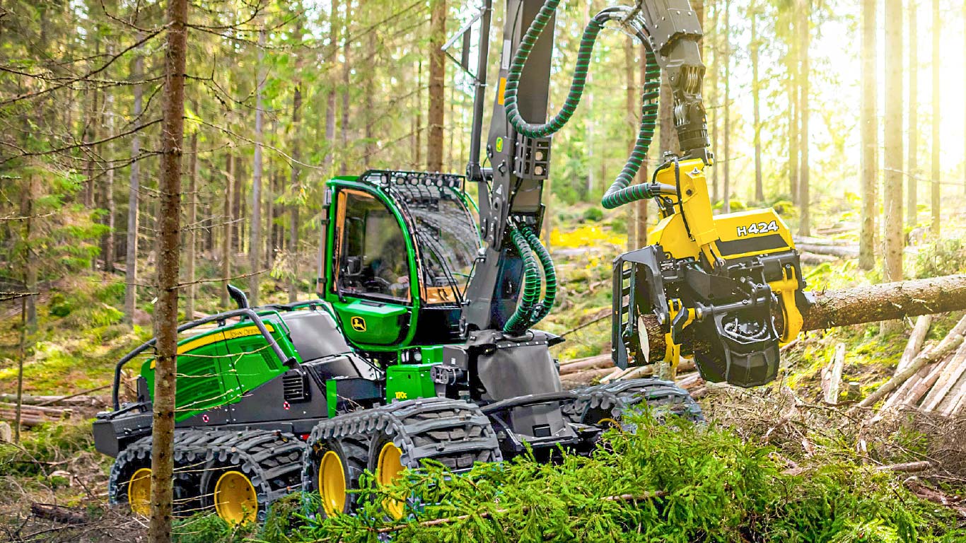 „John Deere“ 1170G/H424 medžių kirtimas ir pjovimas